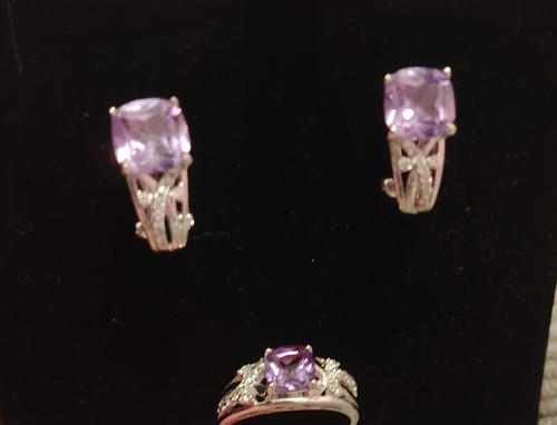 Alexandrite stone set earrings - stone,