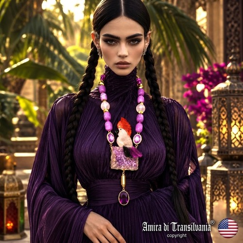 Rough amethyst statement - amethyst,