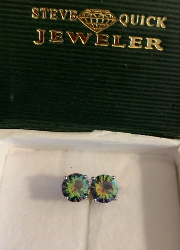 Color change alexandrite stud - change,