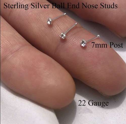 Tiny sterling silver clear - tiny,