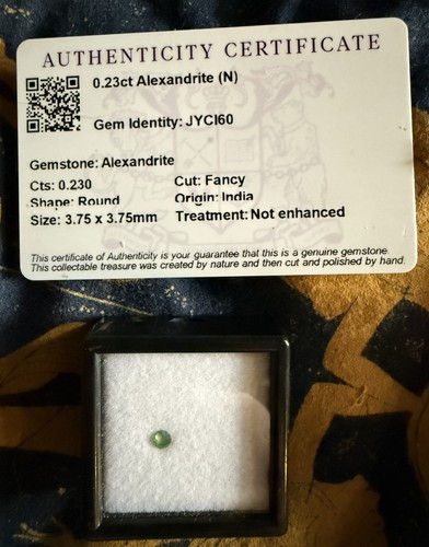 25ct alexandrite certified - 0.25ct,