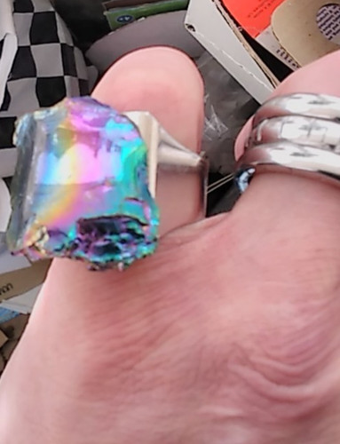 Rough purple alexandrite ring - alexandrite,