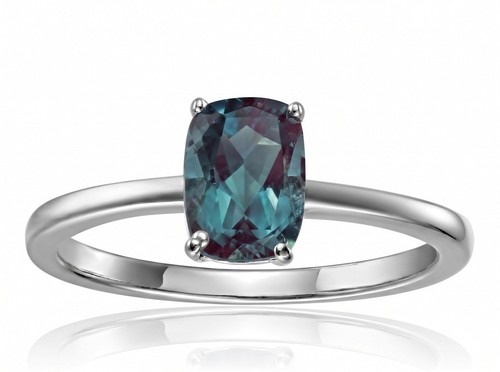 Alexandrite cushion solitaire - cushion,
