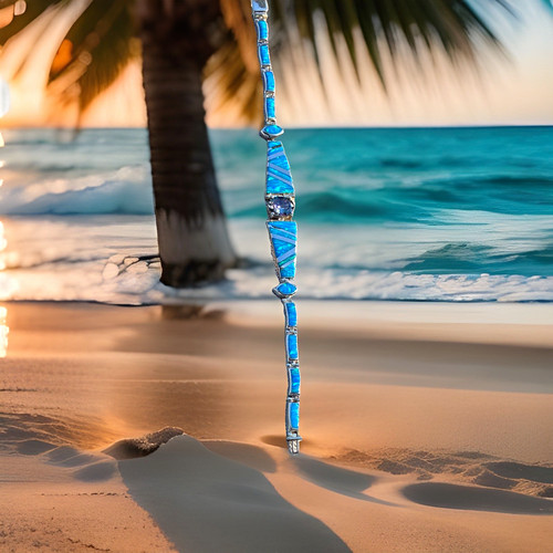 Sterling silver blue - sterling, inlay